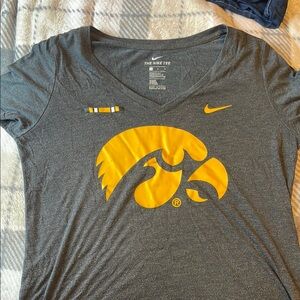 Nike Gray and Yellow Graphic Tee